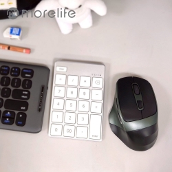 morelife MS-WBT300 藍牙+2.4GHz 雙模滑鼠 灰綠款
