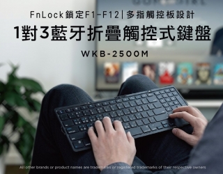 morelife WKB-2500M 1對3 無縫折疊 親膚皮革 鍵距19mm  96%  觸控式鍵盤
